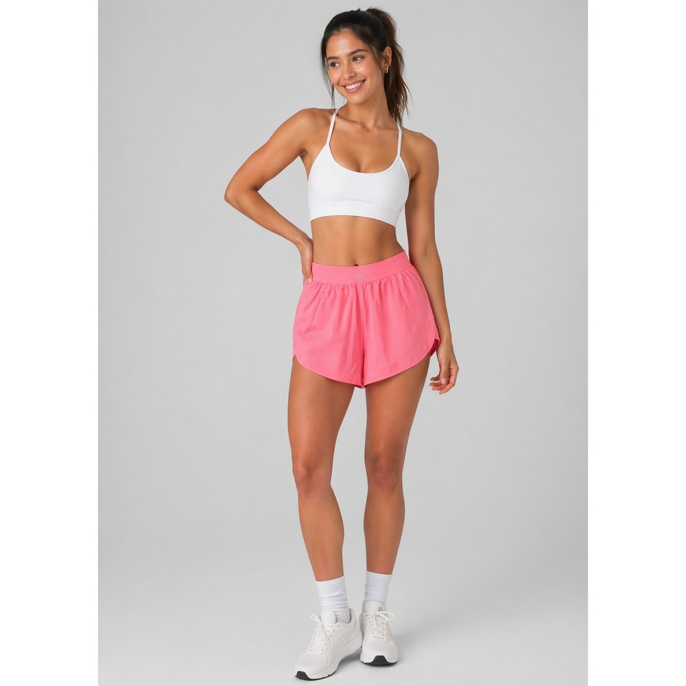 NWOT Alo Yoga Match Point Shorts Neon Bubblegum Pink XS Athletic Running Gym New